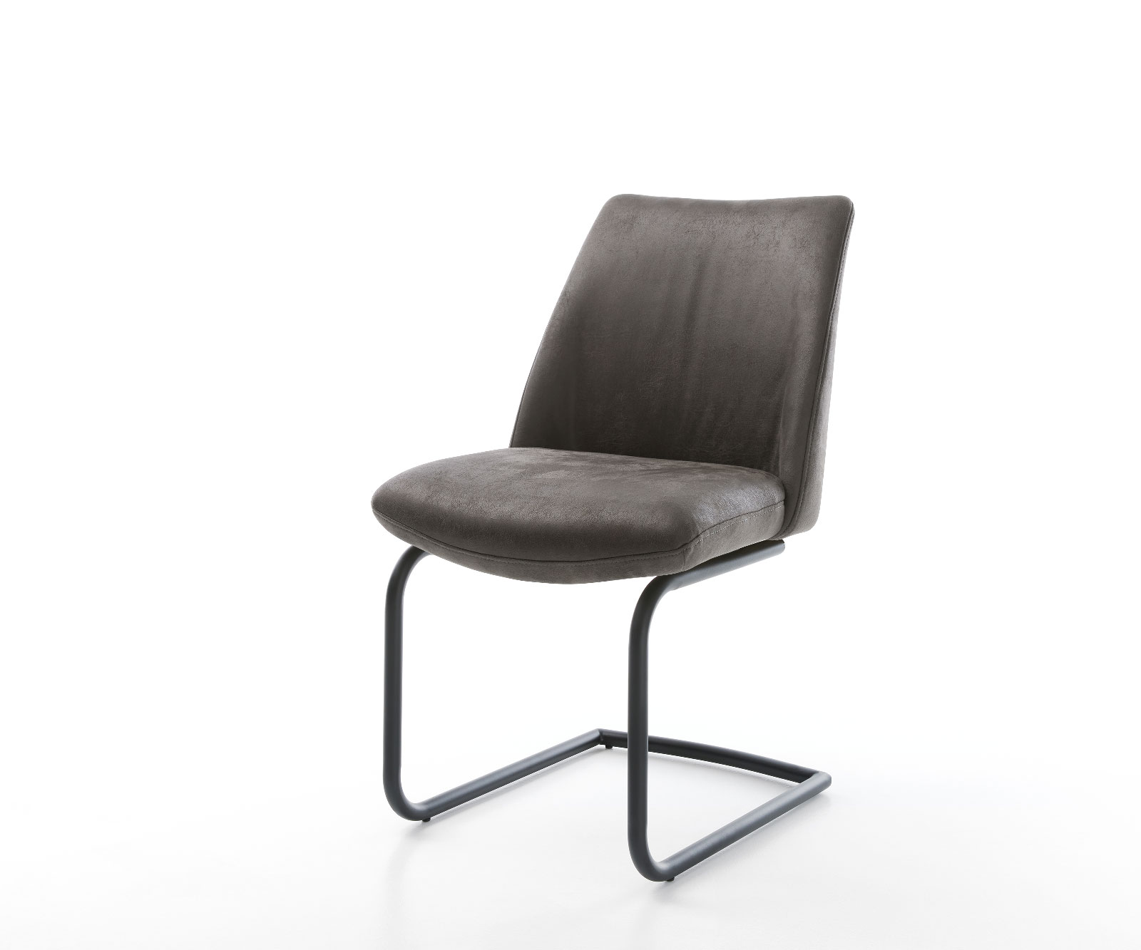 Cantilever Elso-Flex anthracite vintage pied cantilever rond noir ressorts ensachés