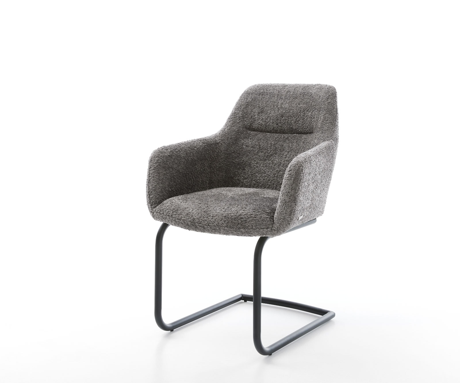 Cantilever Pejo-Flex bouclé gris cantilever rond noir