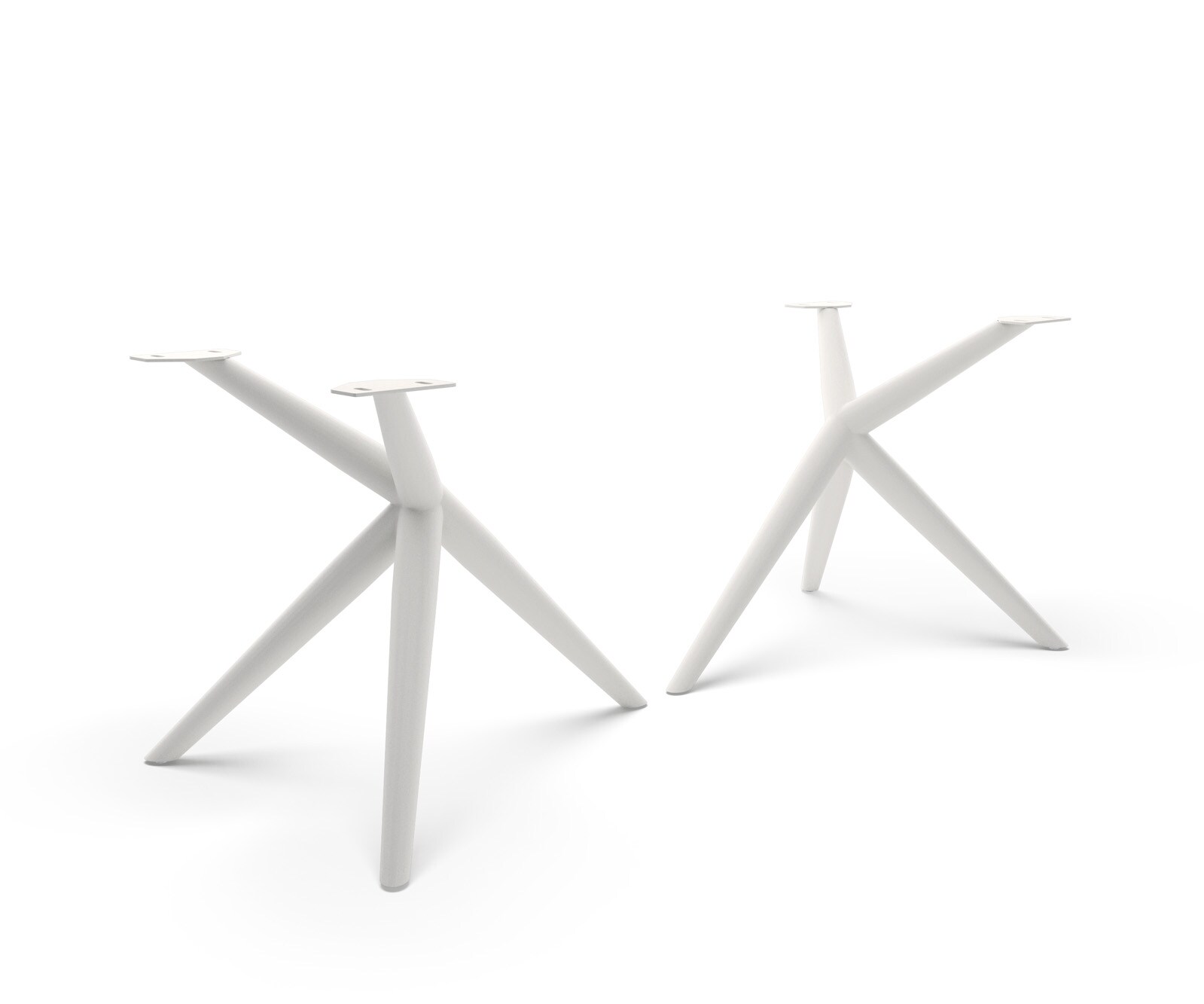 Pieds-de-table Estelar rond métal blanc (lot de 2)