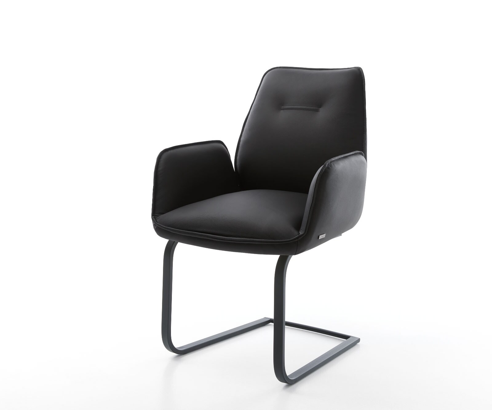 Cantilever Zoa-Flex cuir véritable noir cantilever plat noir