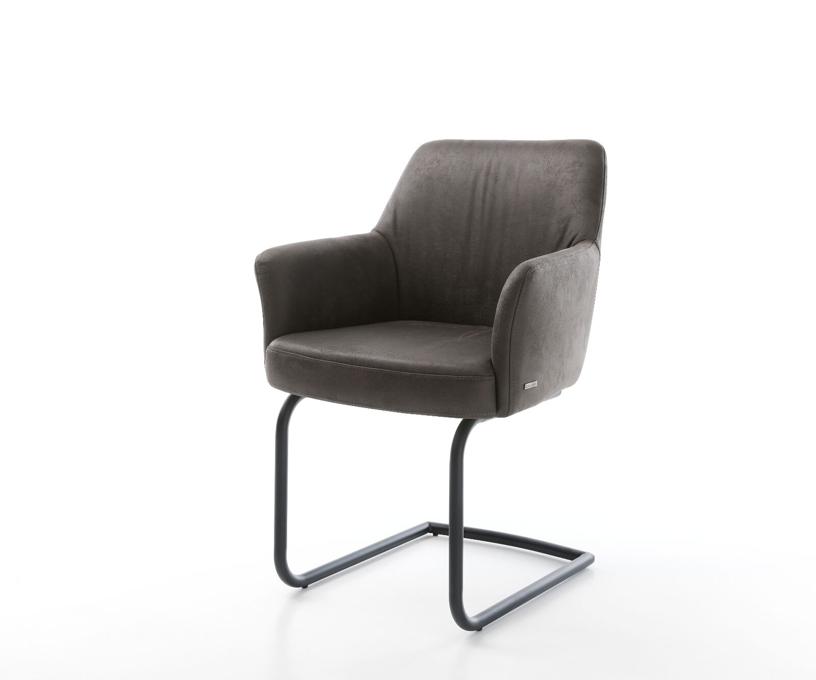 Cantilever Xana-Flex avec accoudoirs anthracite vintage pied cantilever rond noir ressorts ensachés