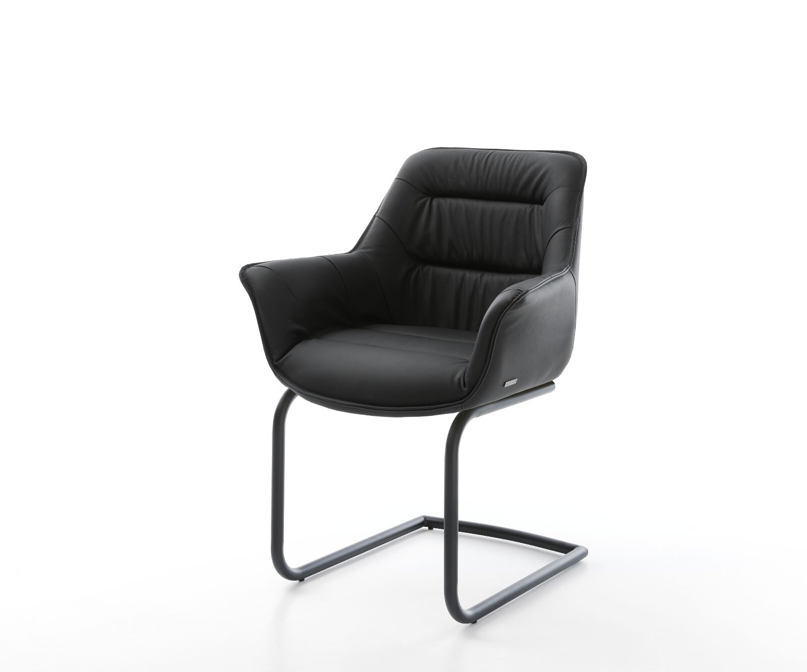 Cantilever Kaira-Flex cuir véritable noir cantilever rond noir