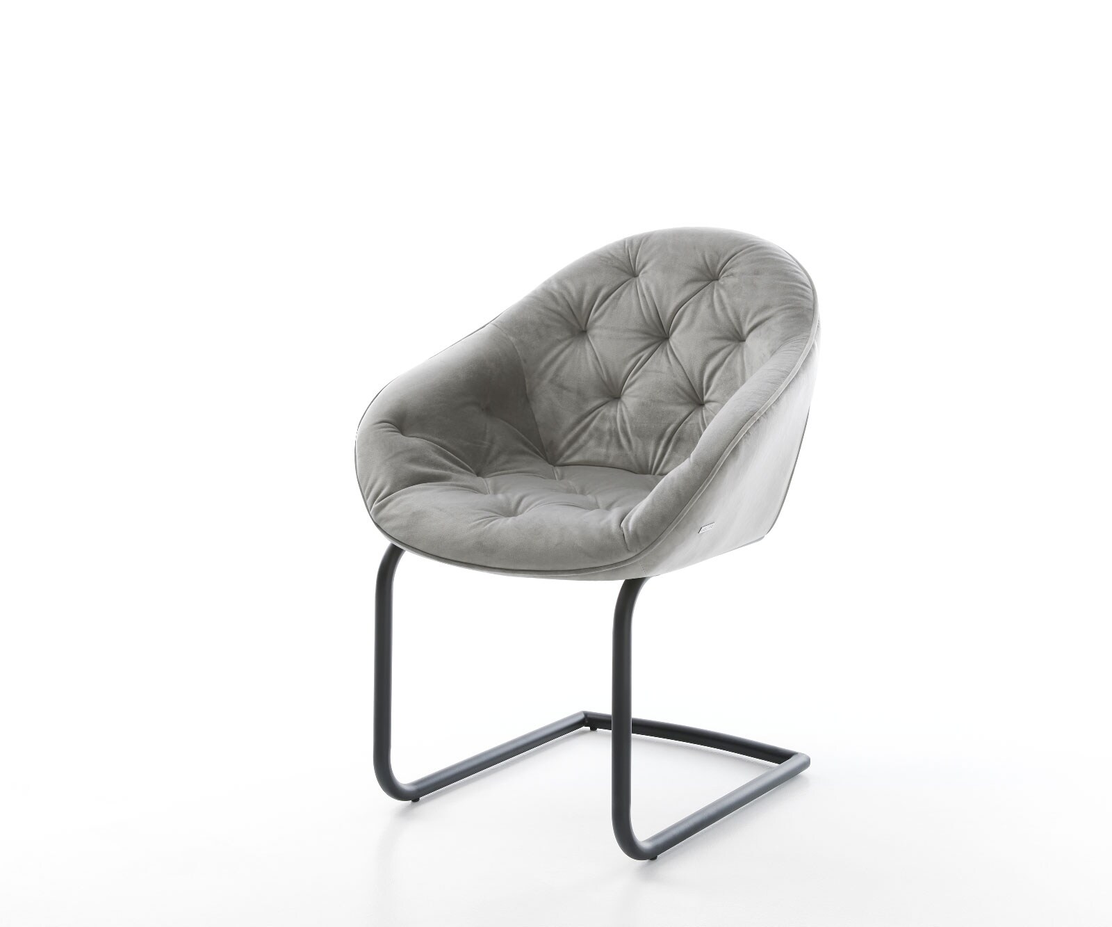 Cantilever Gaio-Flex velours gris cantilever rond noir