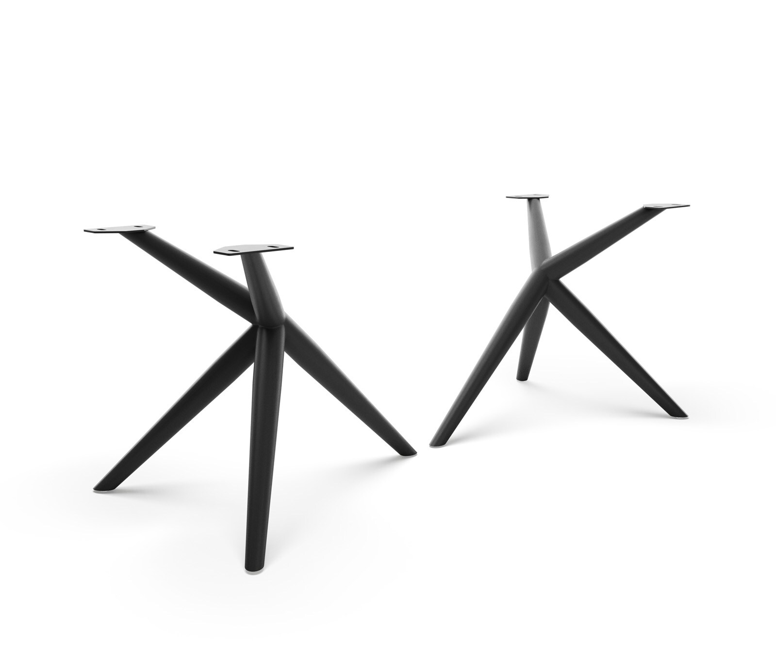 Piètement de table Estelar rond métal noir (set de 2 pièces)