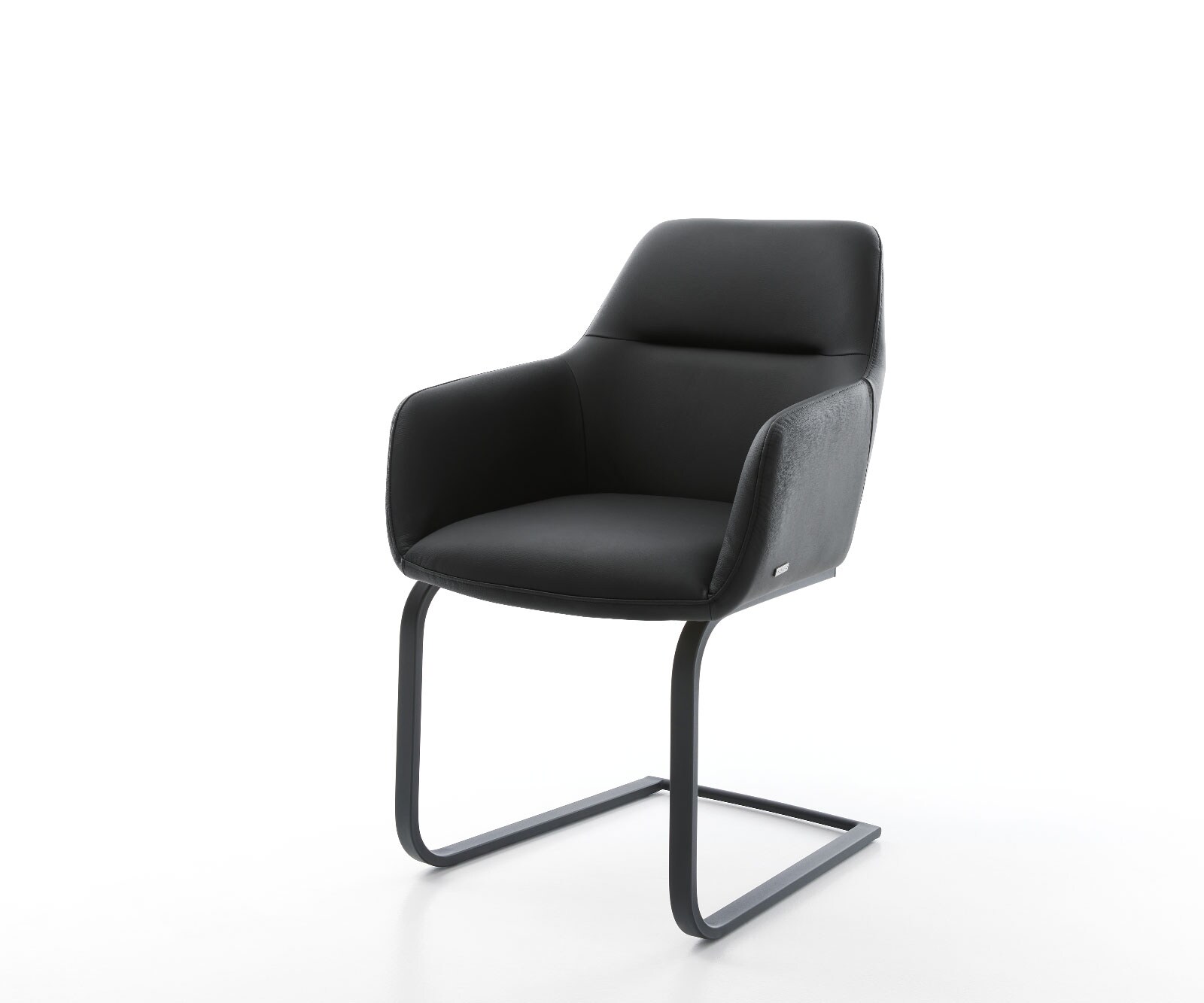 Cantilever Pejo-Flex cuir véritable noir cantilever plat noir